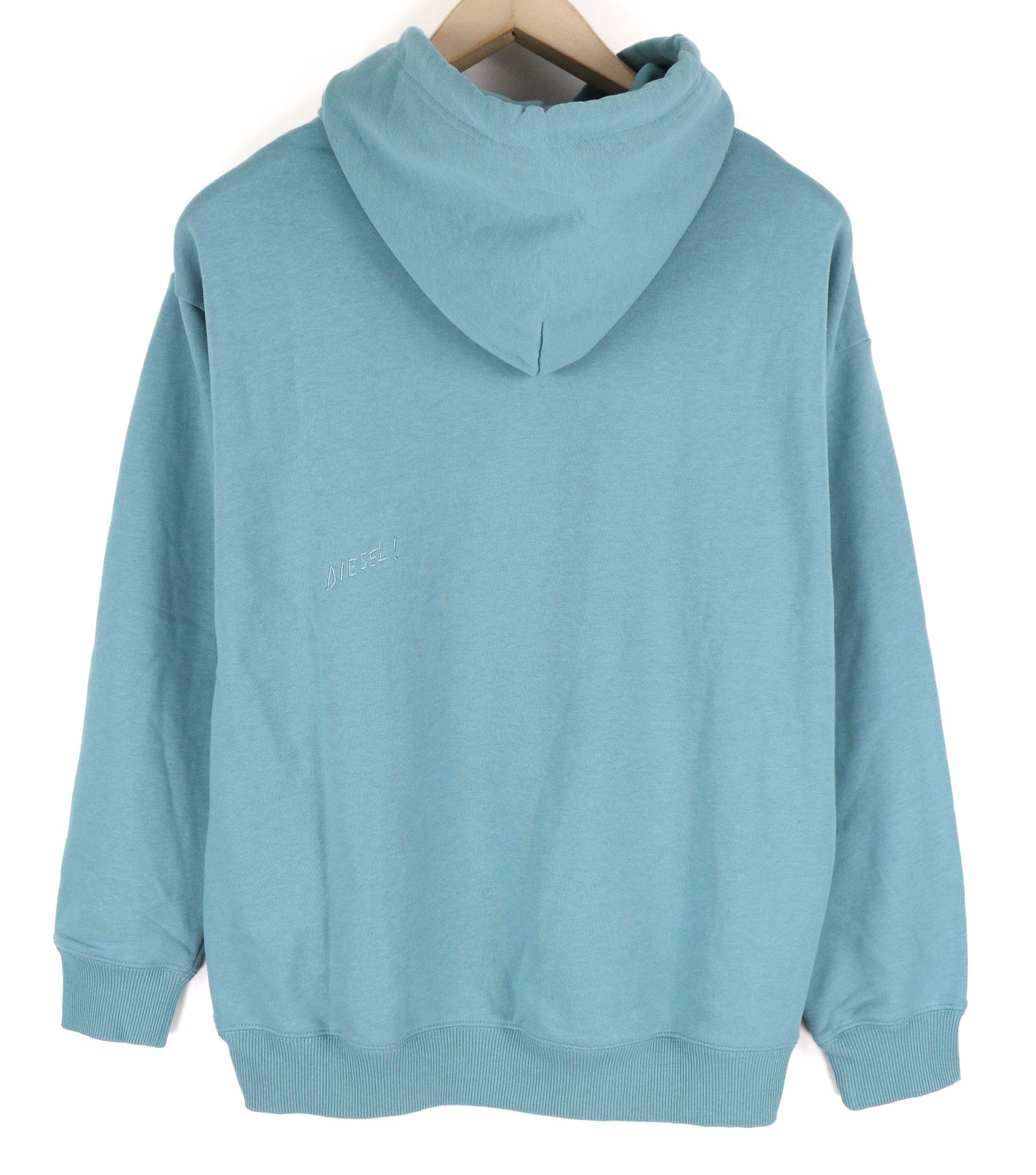 DIESEL S-Ummer-B2 Unisex Hoodie XS Blue Pullover Kangaroo Pocket Strap RRP€150