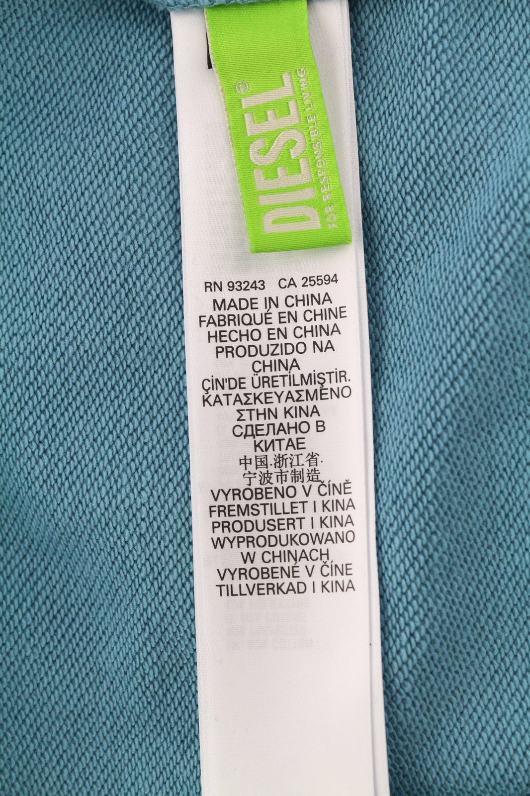 DIESEL S-Ummer-B2 Men Hoodie 3XL Blue Pullover Kangaroo Pocket Strap RRP€150