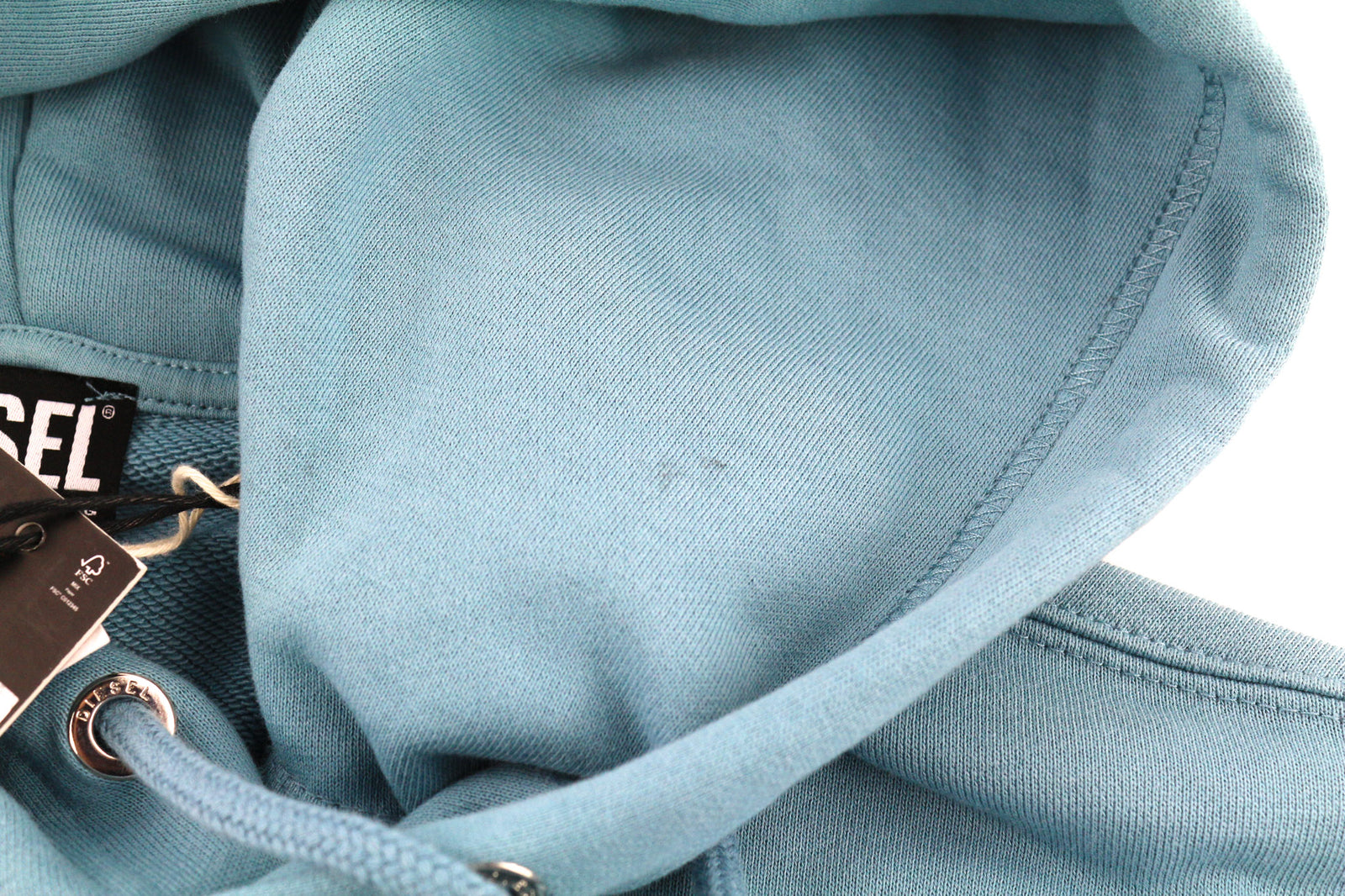 DIESEL S-Ummer-B2 Men Hoodie 3XL Blue Pullover Kangaroo Pocket Strap RRP€150