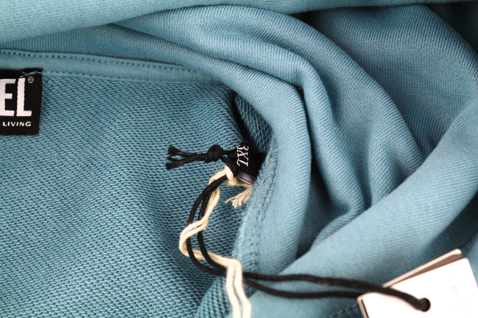 DIESEL S-Ummer-B2 Men Hoodie 3XL Blue Pullover Kangaroo Pocket Strap RRP€150