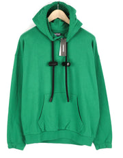 DIESEL S-Balirib Unisex Hoodie XS Green Pullover Kangaroo Pocket Straps RRP€175