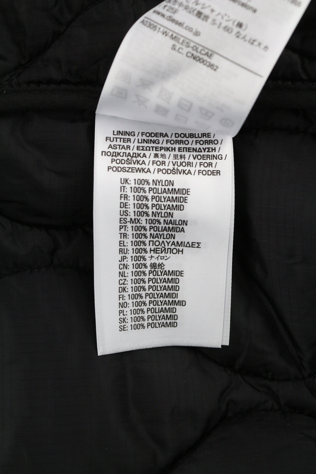 DIESEL W-Miles Men Jacket L 2in1 Parka Insulated Drawstring Waist Black RRP€475