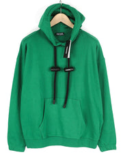 DIESEL S-Balirib Unisex Hoodie M Green Pullover Kangaroo Pocket Straps RRP€175