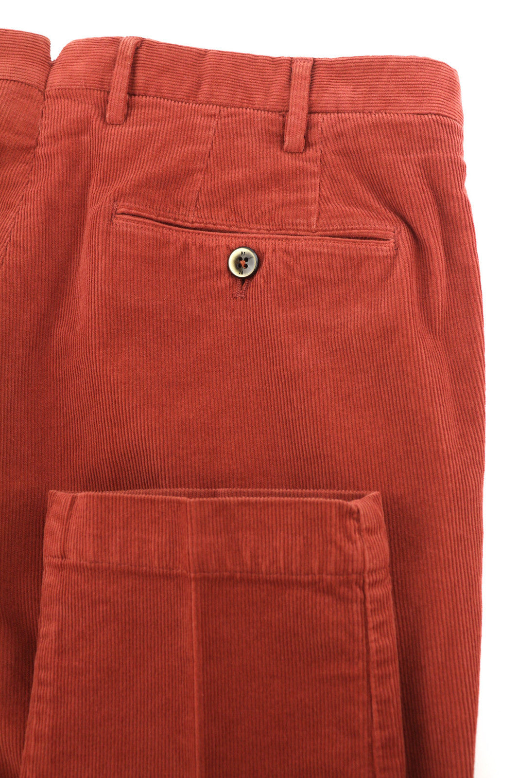 PT TORINO Skinny Fit Men Trousers 50 W33 Red Corduroy Zip Fly Logo Casual Chino