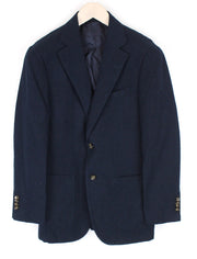 SUITSUPPLY Havana Patch Men's Blazer UK34R Navy Cotton Wool Linen Blend Slim
