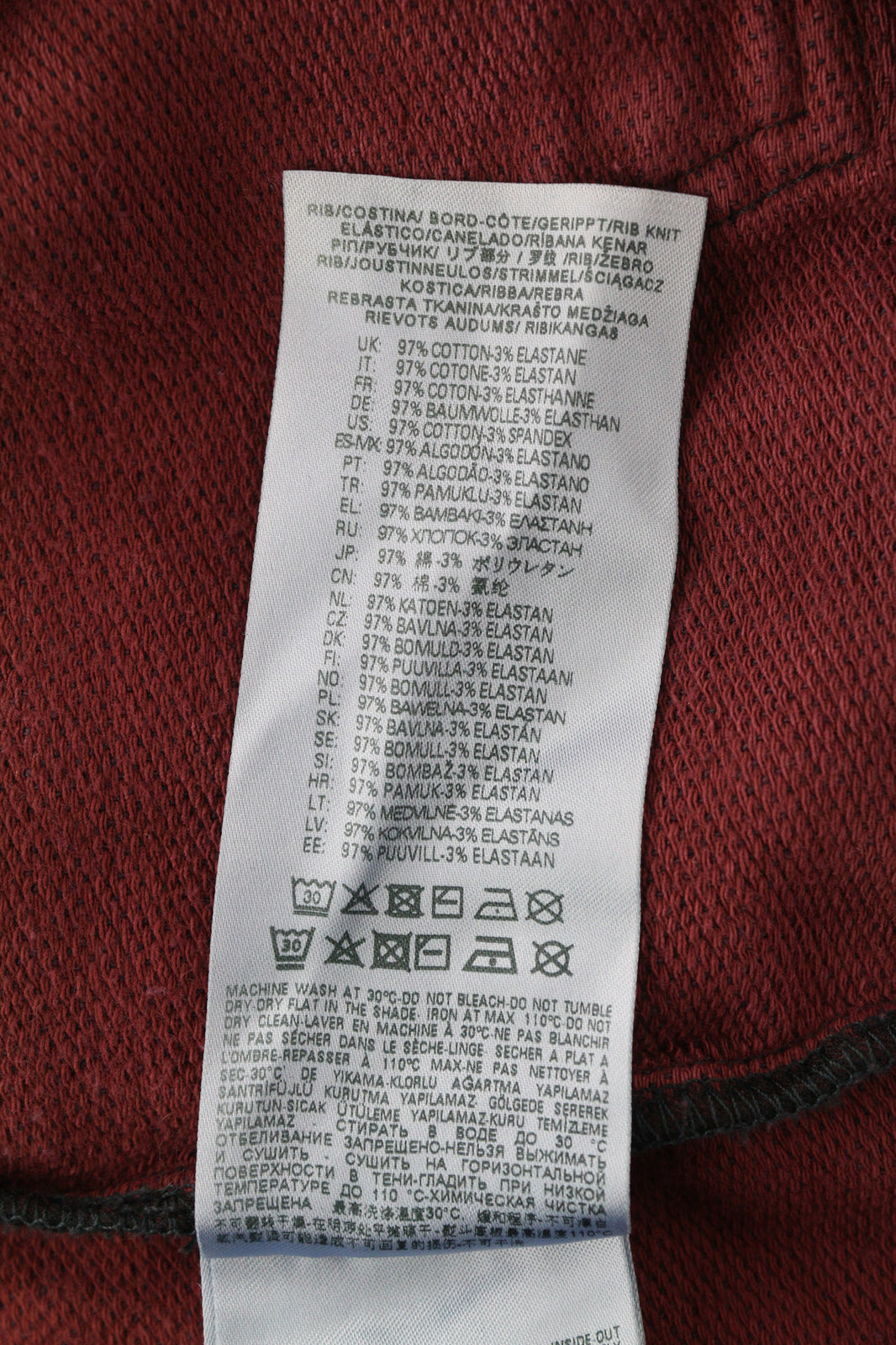 DIESEL D-Angy-Hood NE Women Hoodie S Burgundy Washed Pullover Kangaroo RRP€300