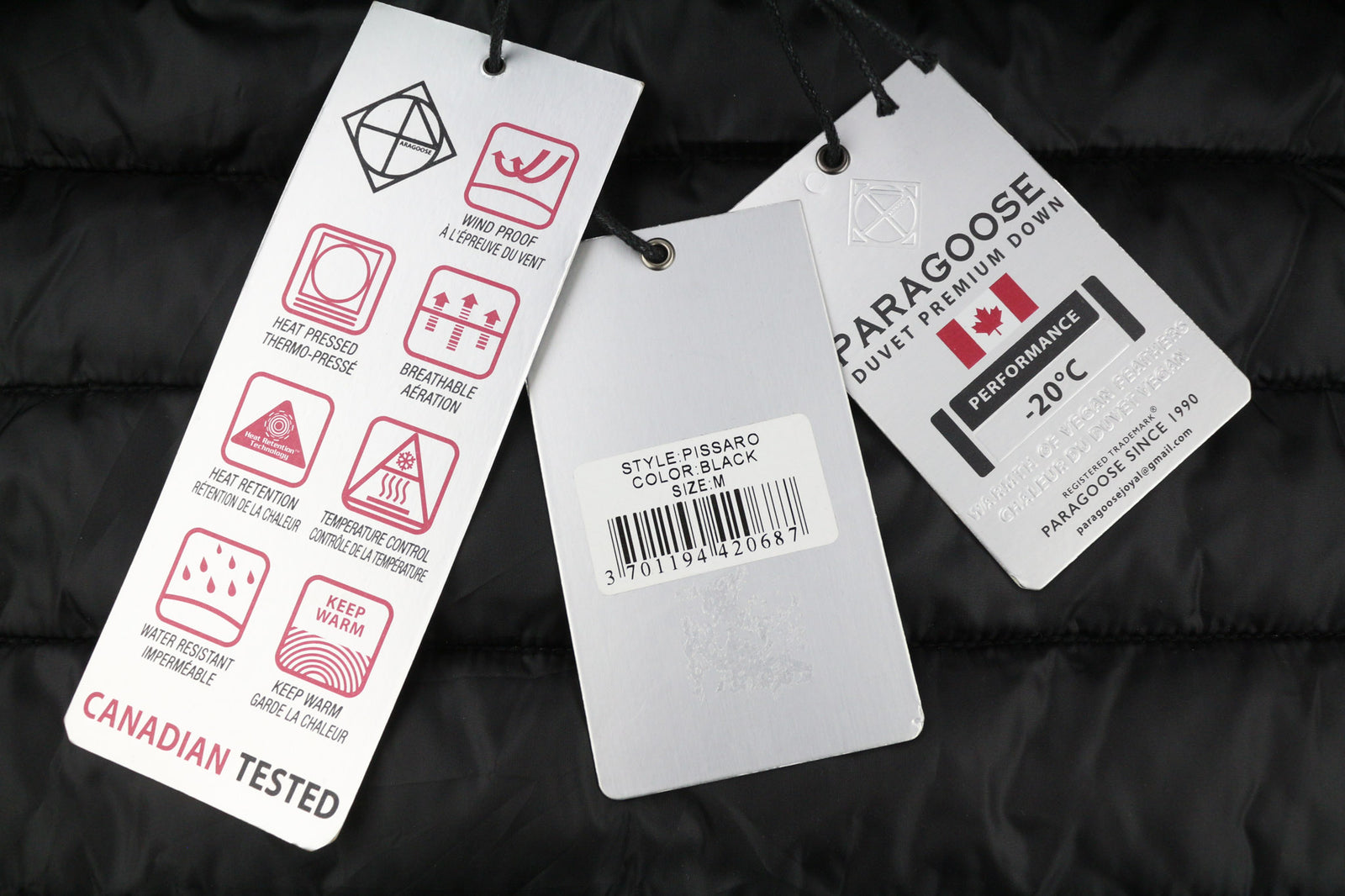 PARAGOOSE Pissaro Men Jacket M Wind Proof Water Resistant Breathable Insulated