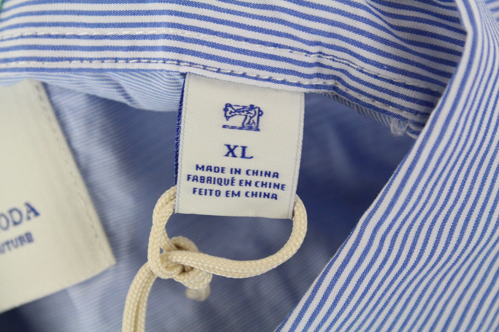 SCOTCH & SODA Ams Couture Shirt XL Blue Striped Formal Pure Cotton Long Sleeve