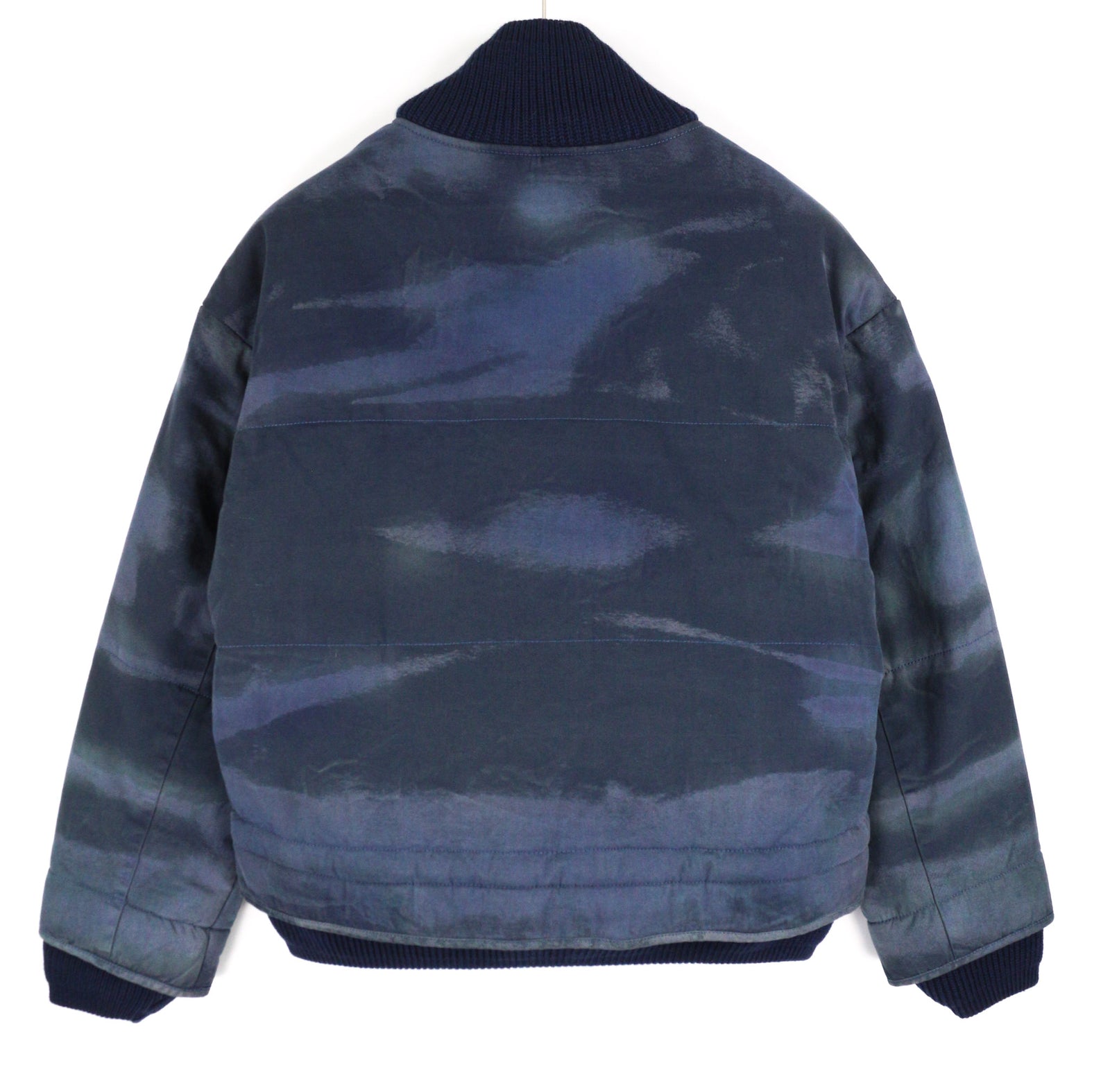 DIESEL W-Spleak-A Men Jacket S Blue Washed Oversized Bomber Insulated RRP€325