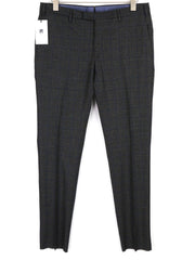 PT TORINO Skinny Fit Men Trousers 52 W36 Plaid Fleece Wool Blend Zip Fly Casual