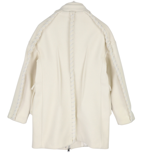 DIESEL W-Lethea Women Coat S Light Wool Blend Full Zip Patch Pockets RRP€590