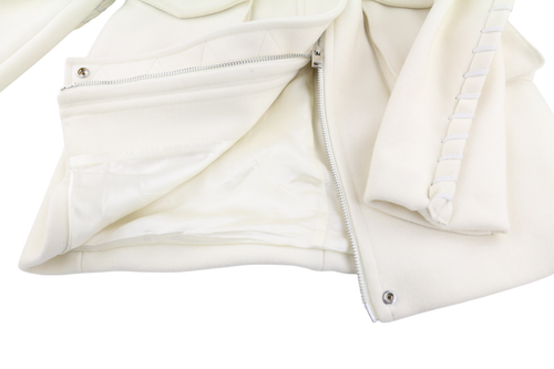 DIESEL W-Lethea Women Coat S Light Wool Blend Full Zip Patch Pockets RRP€590