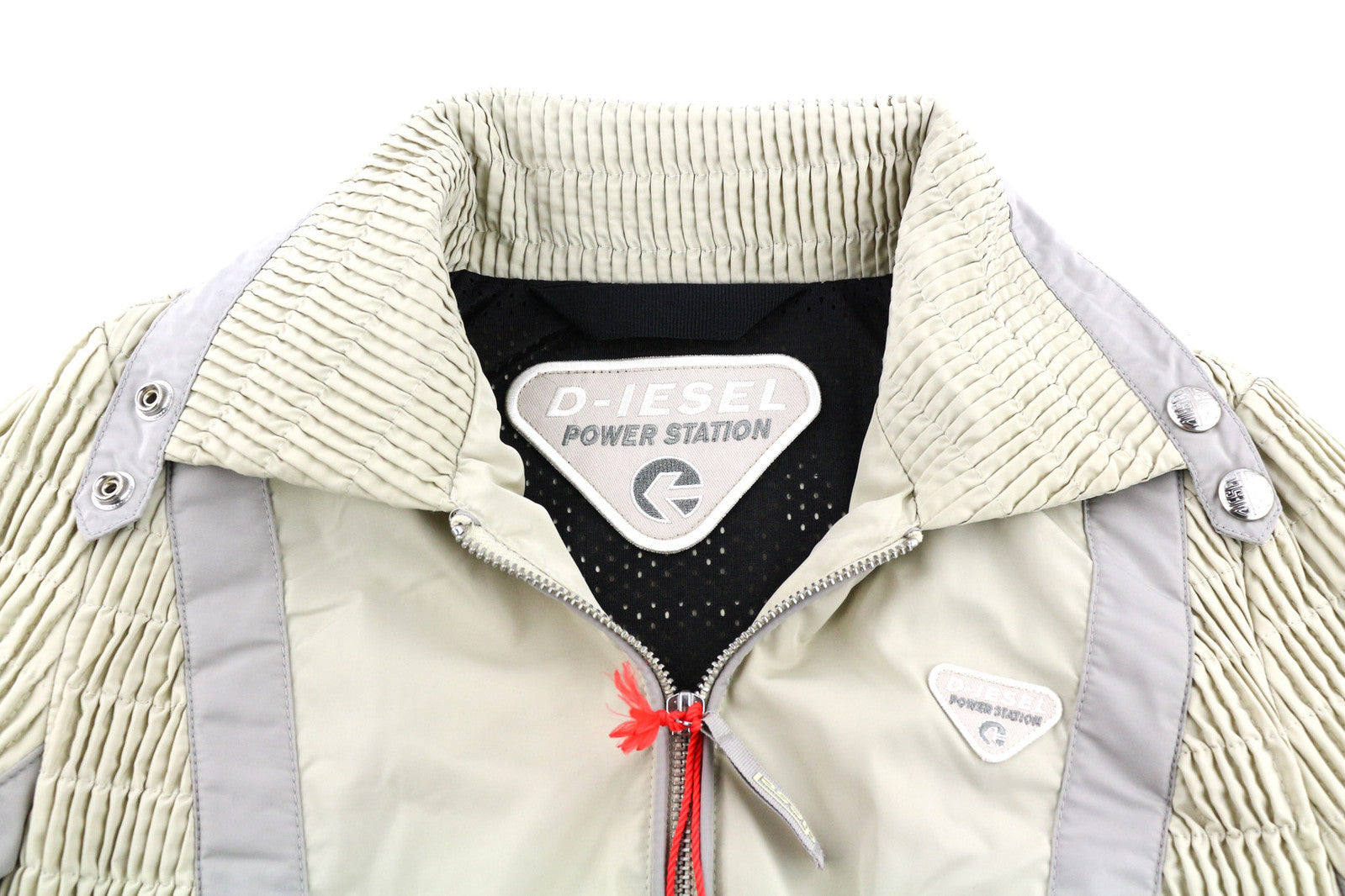 DIESEL G-Ritas Women Jacket S Beige Textured Single Breasted Neck RRP€250