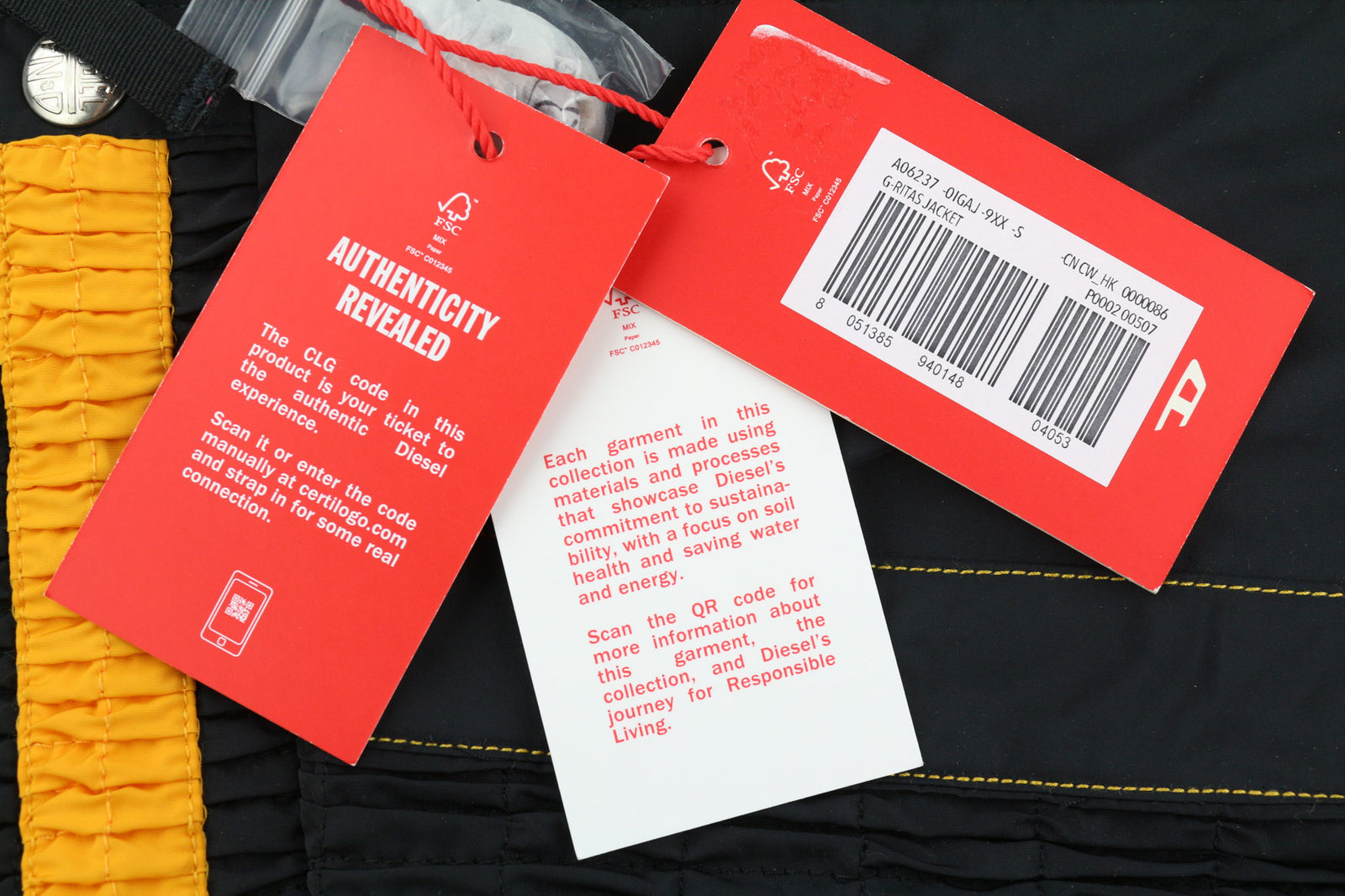 DIESEL G-Ritas Women Jacket S Black Textured Single Breasted Collar RRP€250