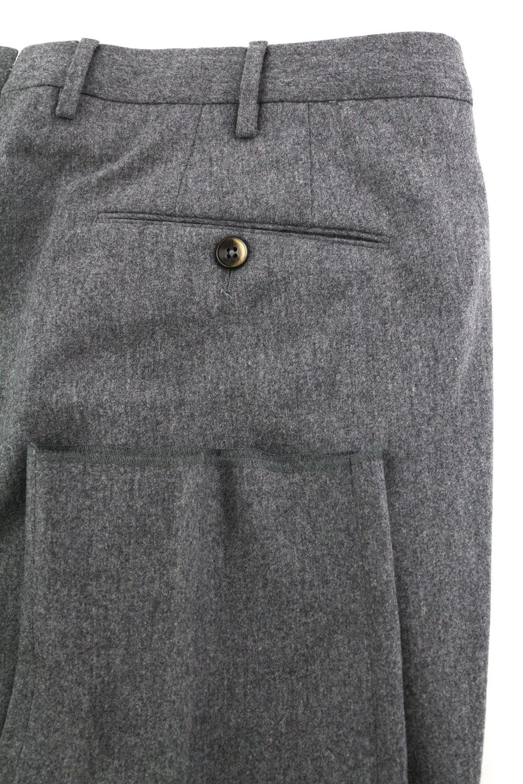 PT TORINO Skinny Fit Men Trousers 60 W42 Grey Fleece Wool Blend Zipper Casual