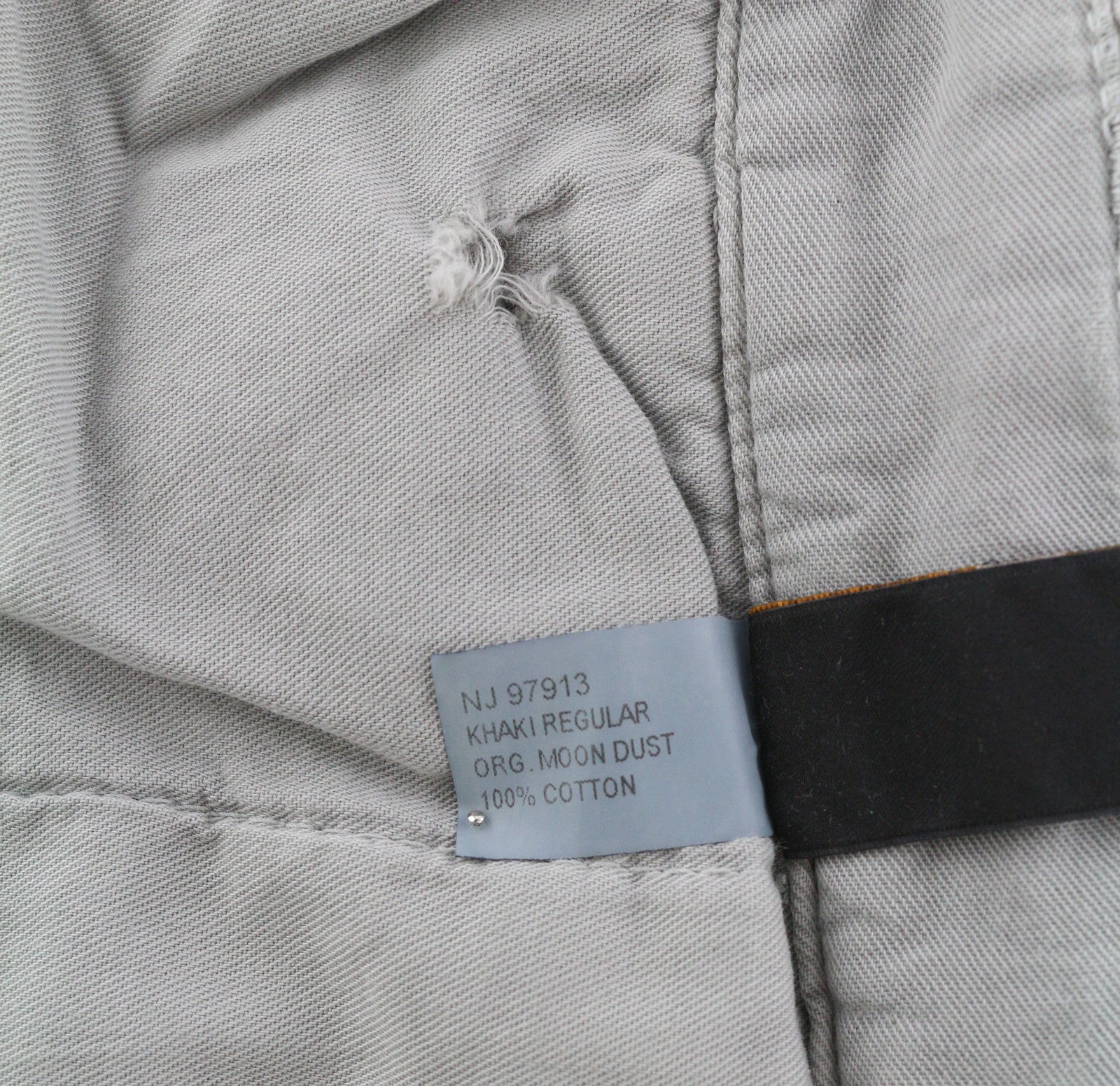 NUDIE JEANS Khaki Regular Men Trousers W32/L34 Organic Moon Dust Chino Button