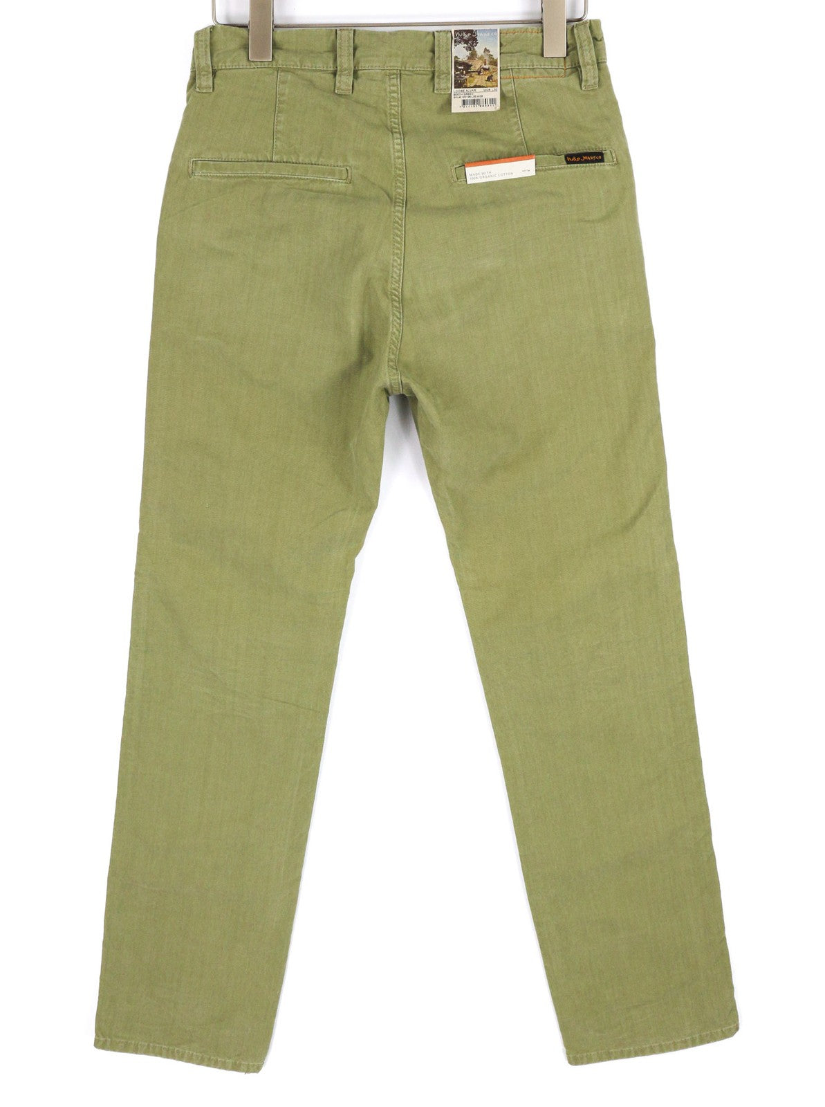 NUDIE JEANS Loose Alvar Men Jeans W28/L32 Beech Green Washed Buttoned Casual