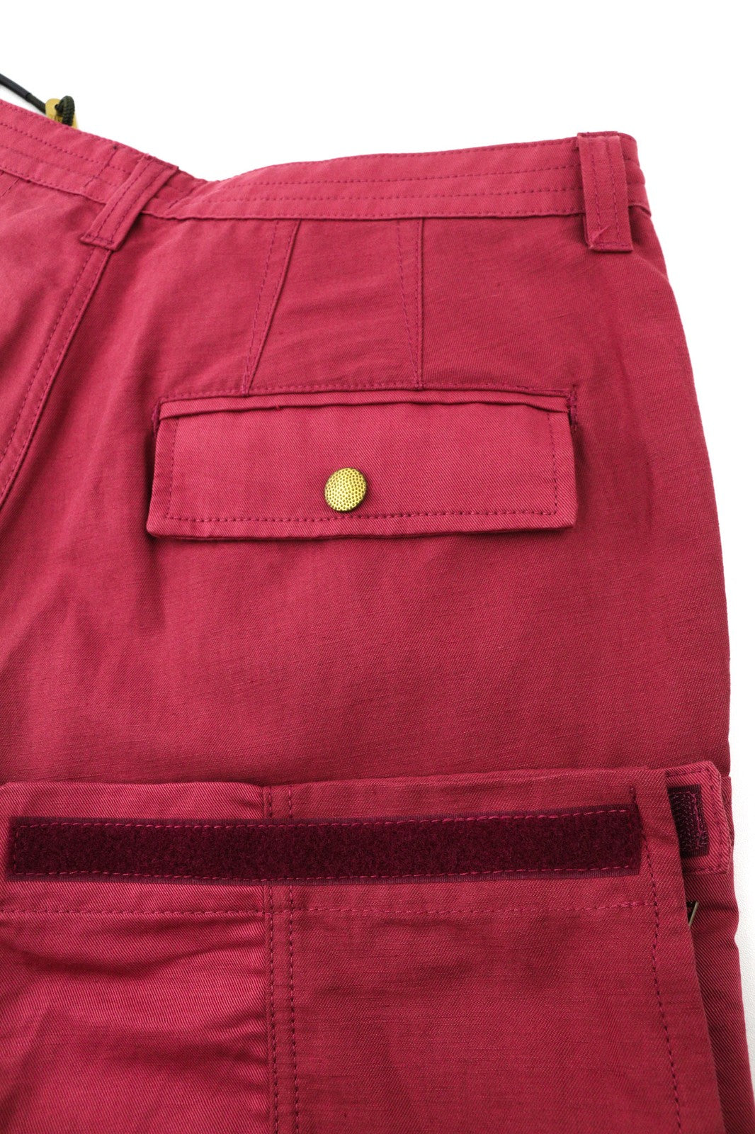 DIESEL P-Giulia Women Trousers W27 Cargo Loose  Burgundy Linen Blend RRP300