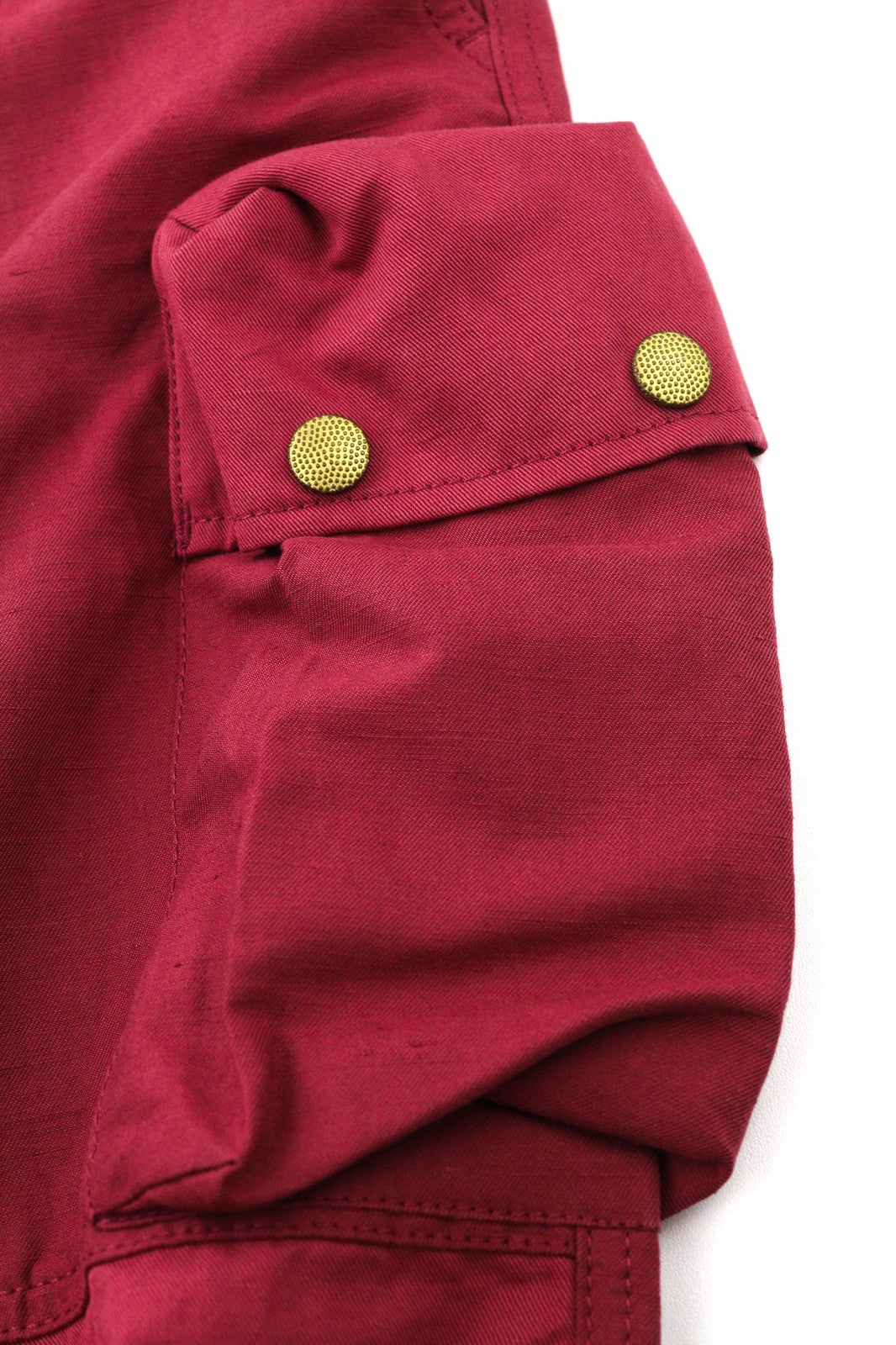 DIESEL P-Giulia Women Trousers W27 Cargo Loose  Burgundy Linen Blend RRP300
