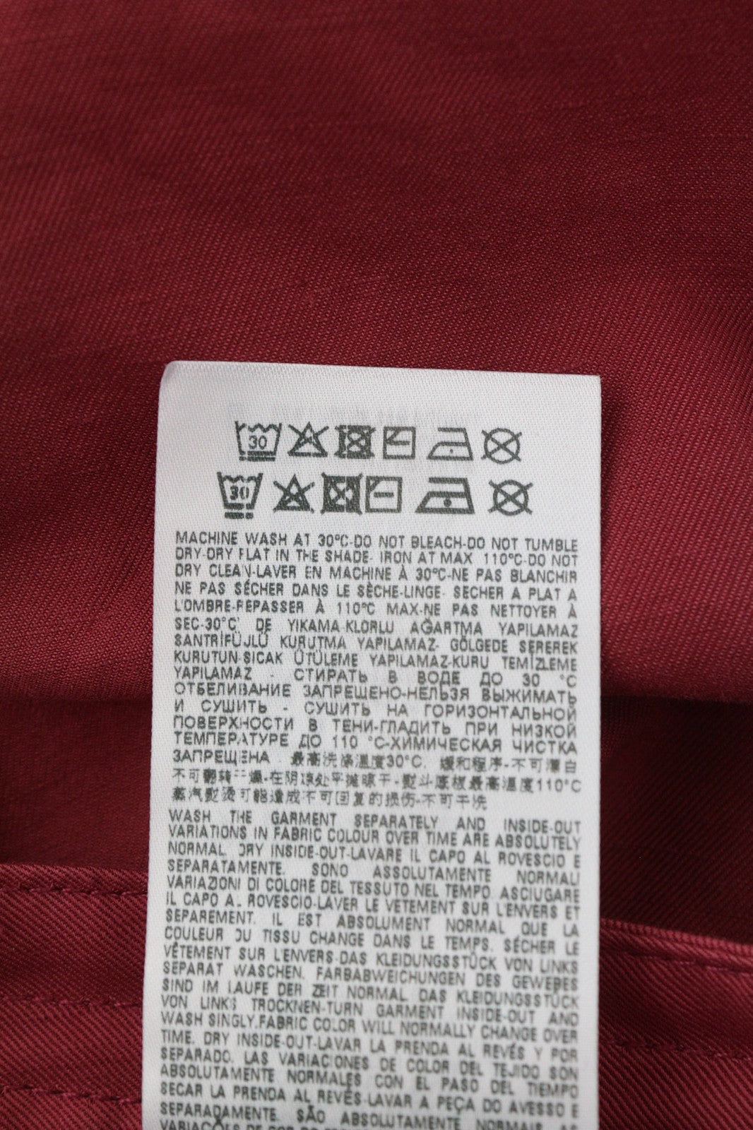 DIESEL P-Giulia Womens Trousers W28 Cargo Loose  Burgundy Linen Blend RRP300