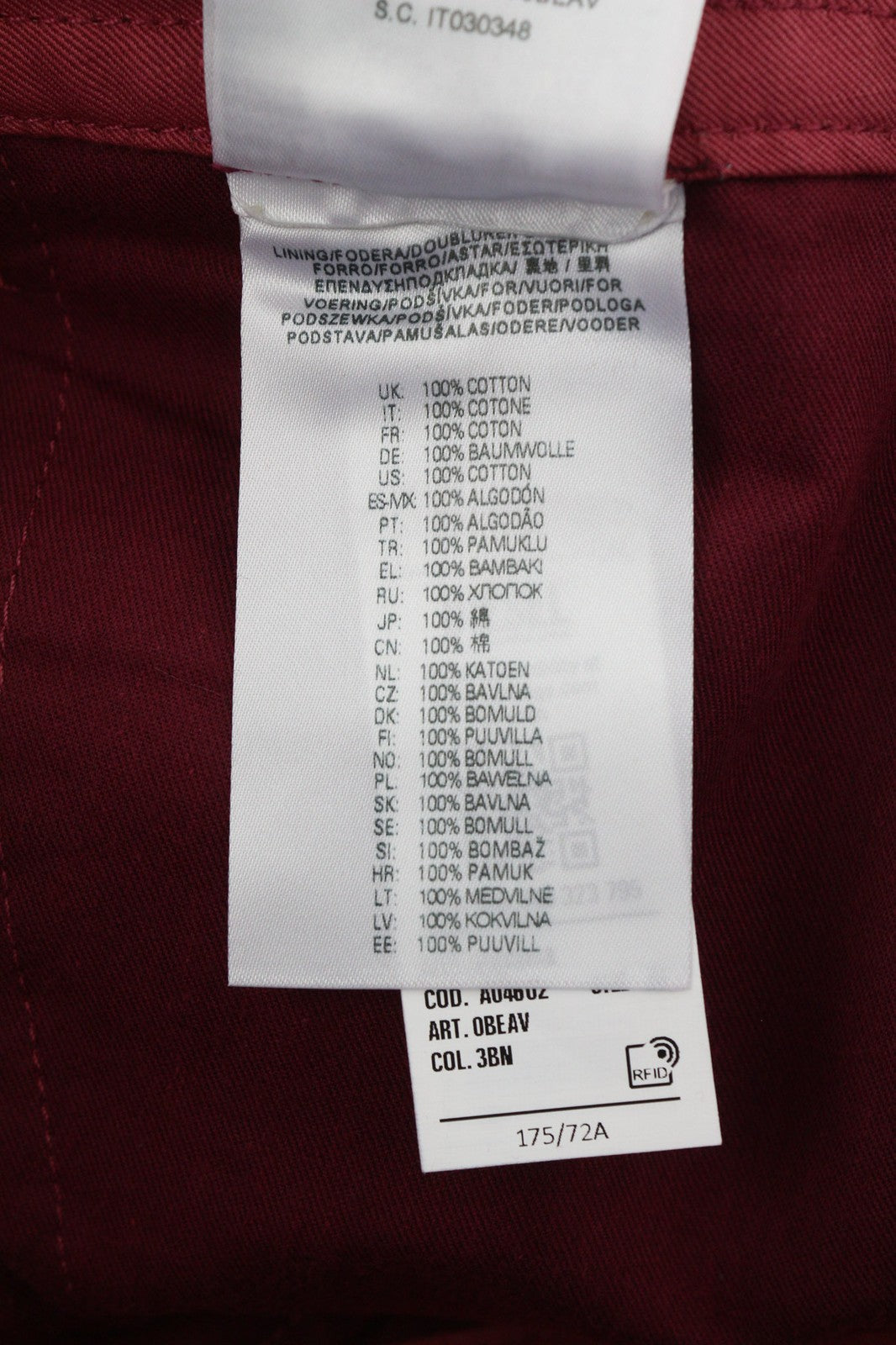 DIESEL P-Giulia Womens Trousers W28 Cargo Loose  Burgundy Linen Blend RRP300