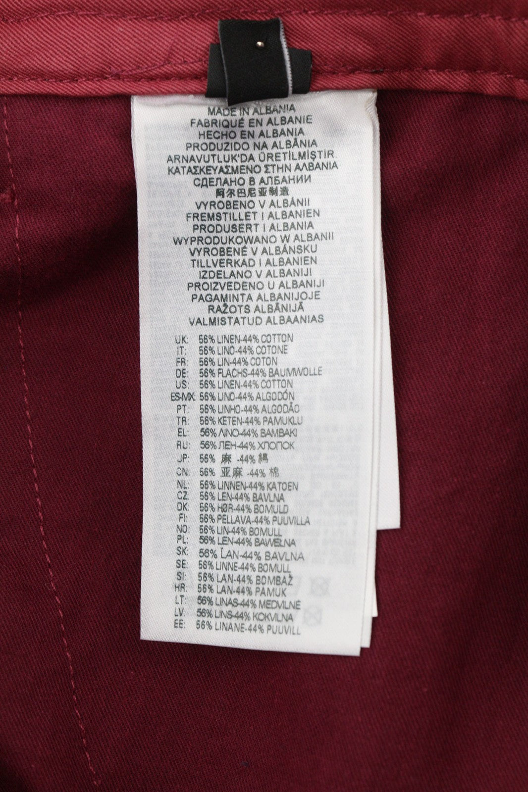 DIESEL P-Giulia Womens Trousers W26 Cargo Loose  Burgundy Linen Blend RRP€300