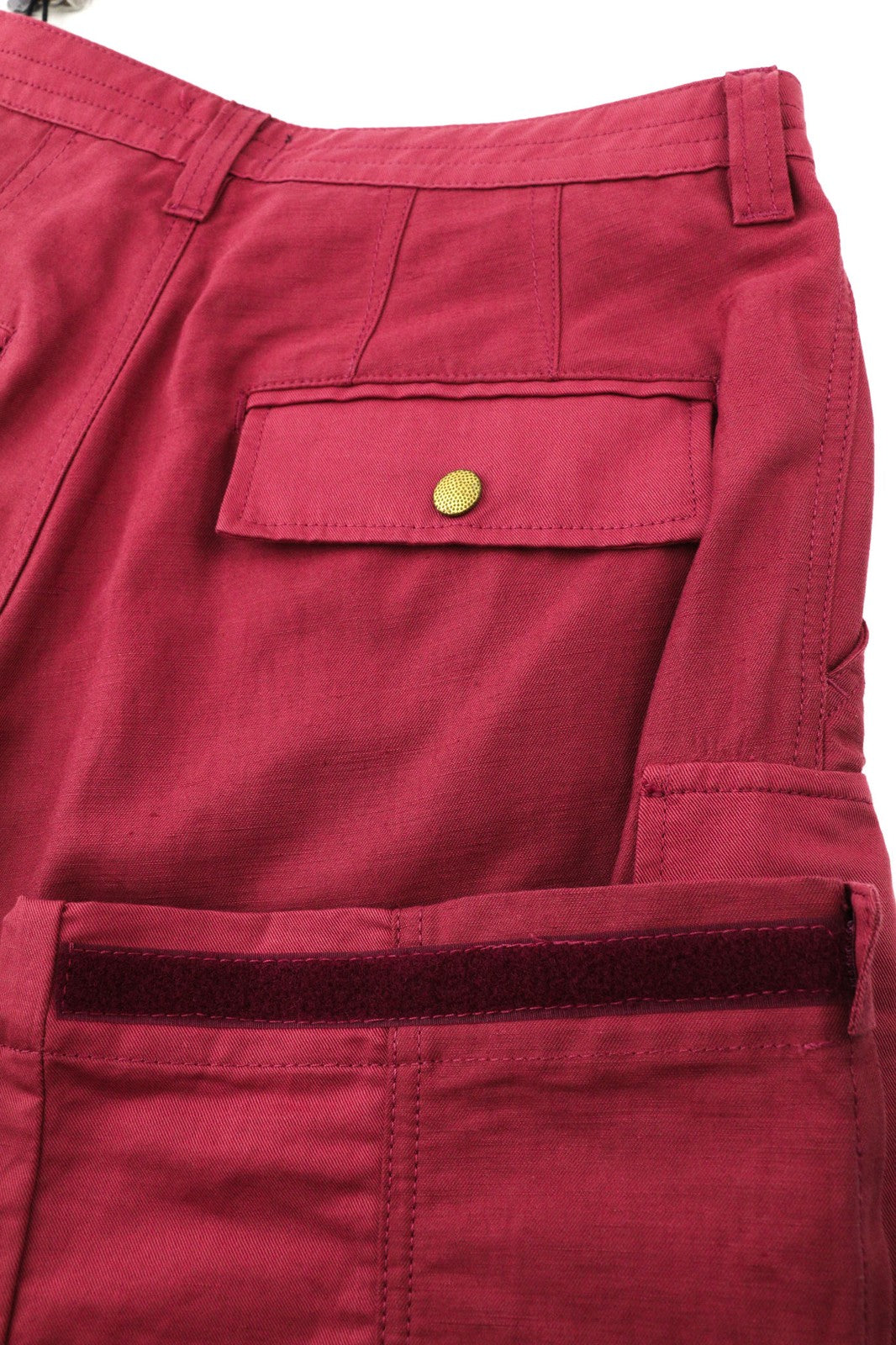 DIESEL P-Giulia Womens Trousers W26 Cargo Loose  Burgundy Linen Blend RRP€300