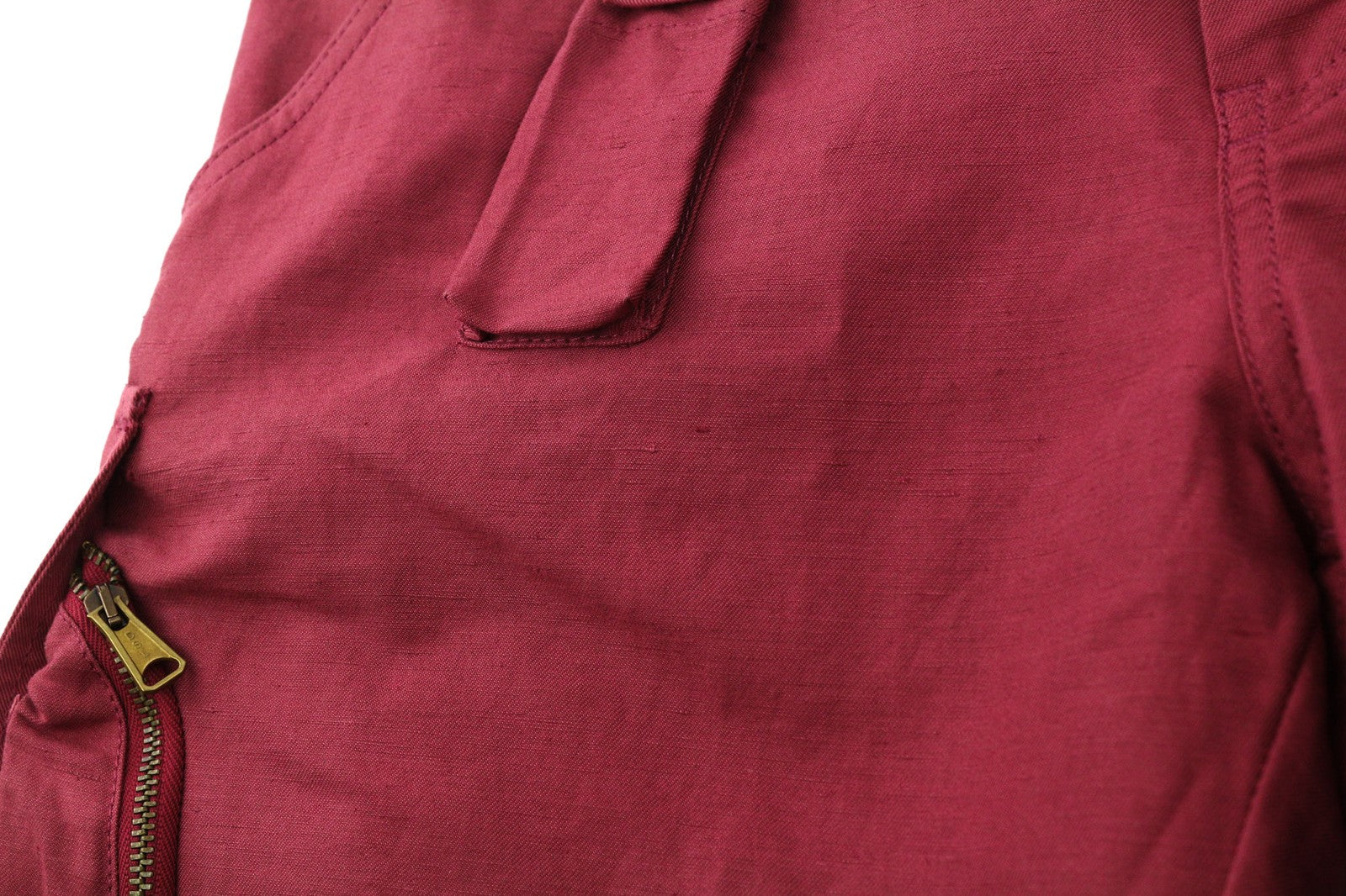 DIESEL P-Giulia Womens Trousers W26 Cargo Loose  Burgundy Linen Blend RRP€300