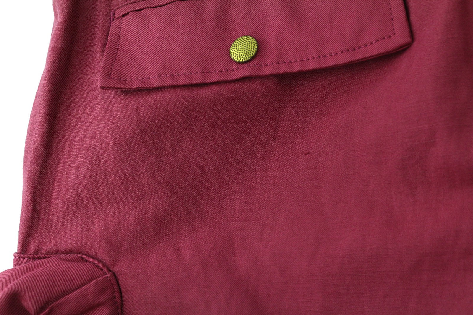 DIESEL P-Giulia Womens Trousers W30 Cargo Loose  Burgundy Linen Blend RRP€300