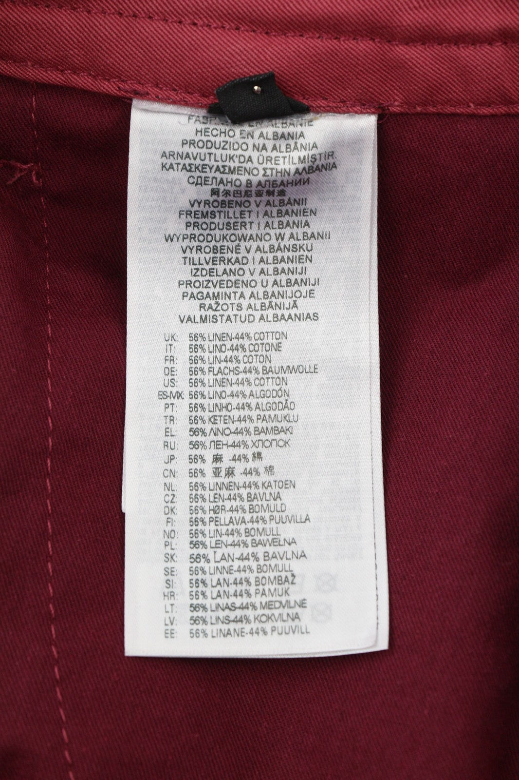 DIESEL P-Giulia Womens Trousers W30 Cargo Loose  Burgundy Linen Blend RRP€300