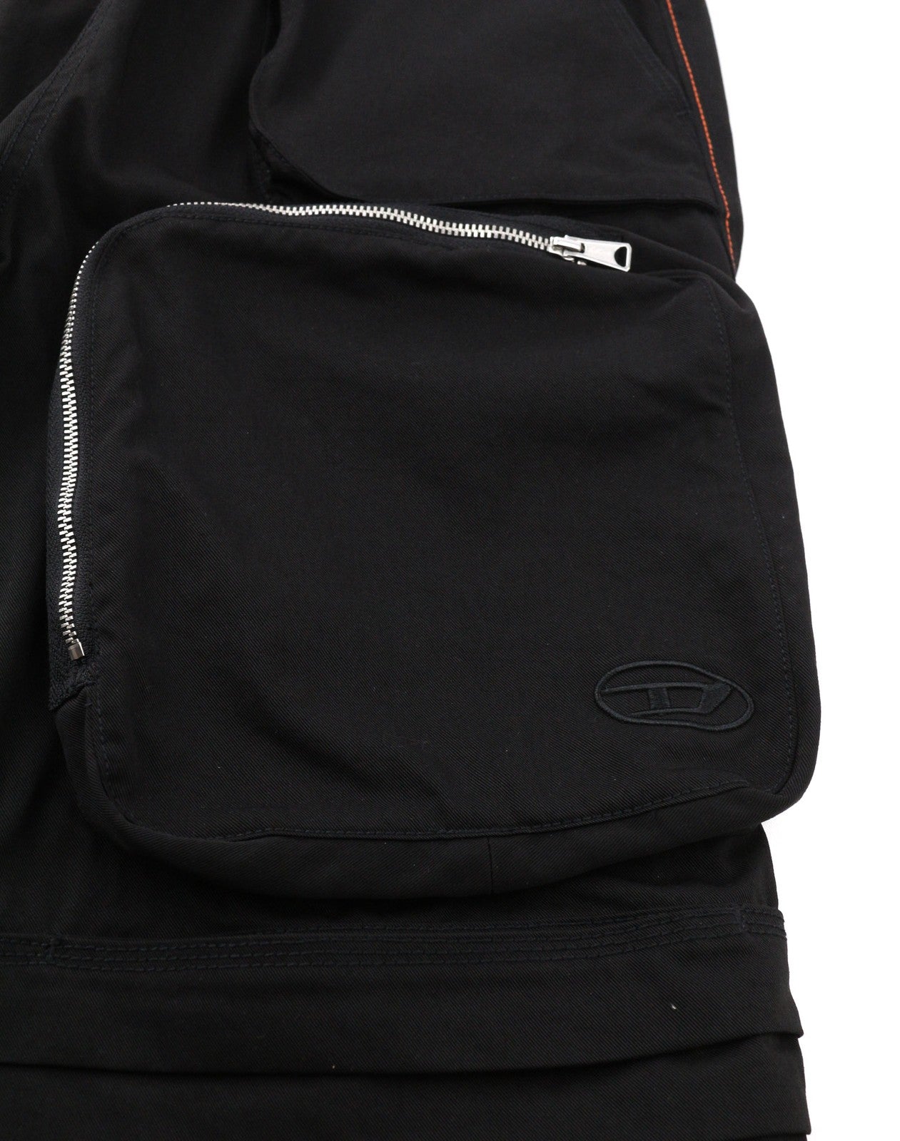 DIESEL P-Mirta-NL 0PCAK Womens Trousers XS Cargo Loose  Black Pockets RRP€300