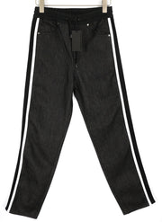 DIESEL BLACK GOLD 1766RIB Mens Jeans W26 Black Tapered  Elastic Waist