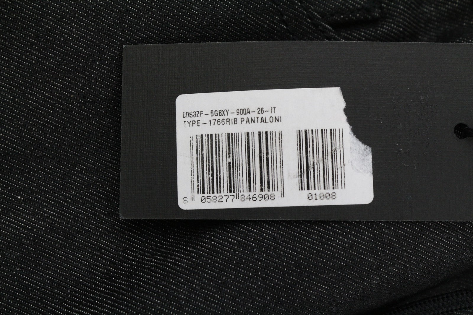 DIESEL BLACK GOLD 1766RIB Mens Jeans W26 Black Tapered  Elastic Waist