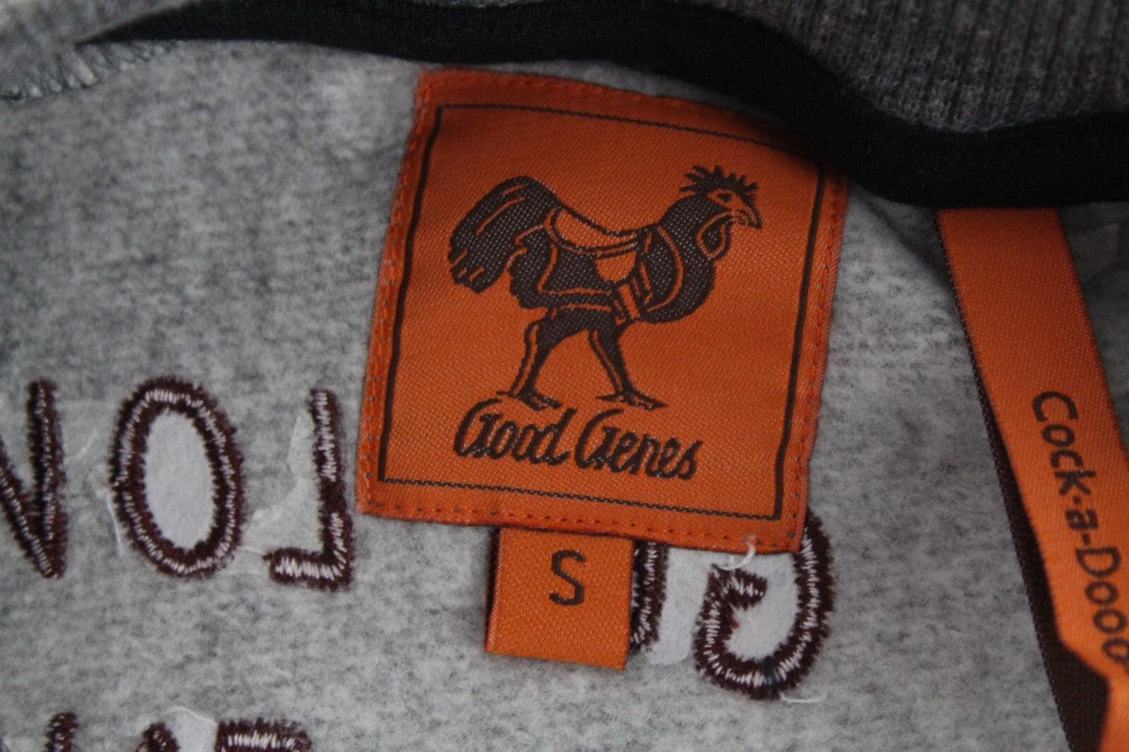 GOOD GENES Mens S Sweatshirt Grey Long Sleeve Cotton Blend Pullover  Design