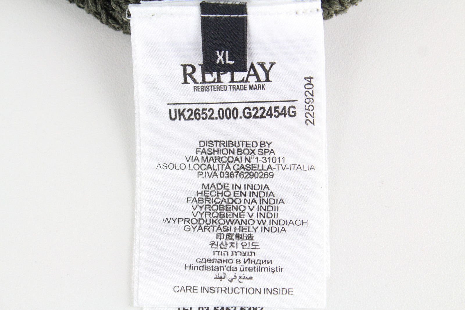 REPLAY Mens XL Green Jumper Cotton Long Sleeve Ripped Casual Knitted Sweater