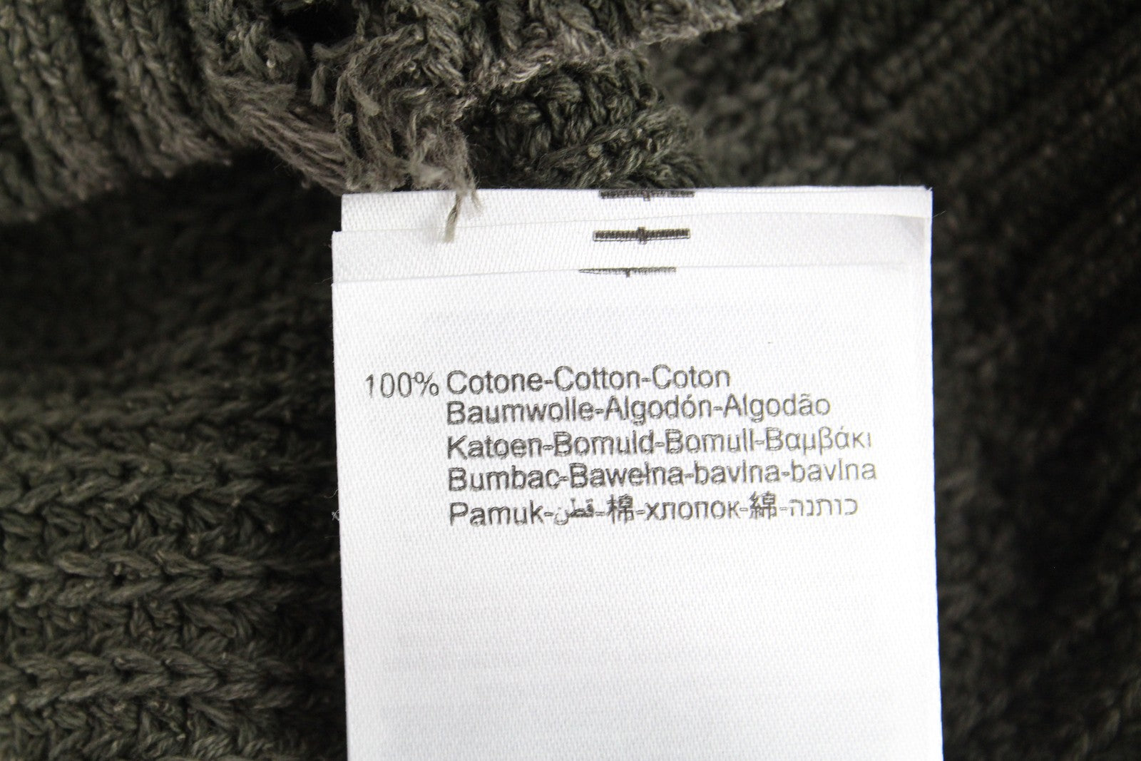 REPLAY Mens XL Green Jumper Cotton Long Sleeve Ripped Casual Knitted Sweater