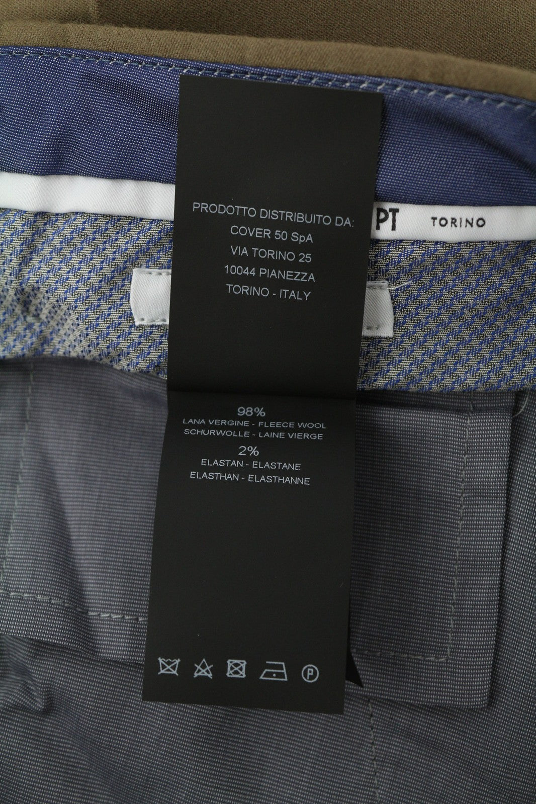 PT TORINO Skinny Fit Men Trousers 46 W31 Brown Fleece Wool Blend Zip Fly Casual