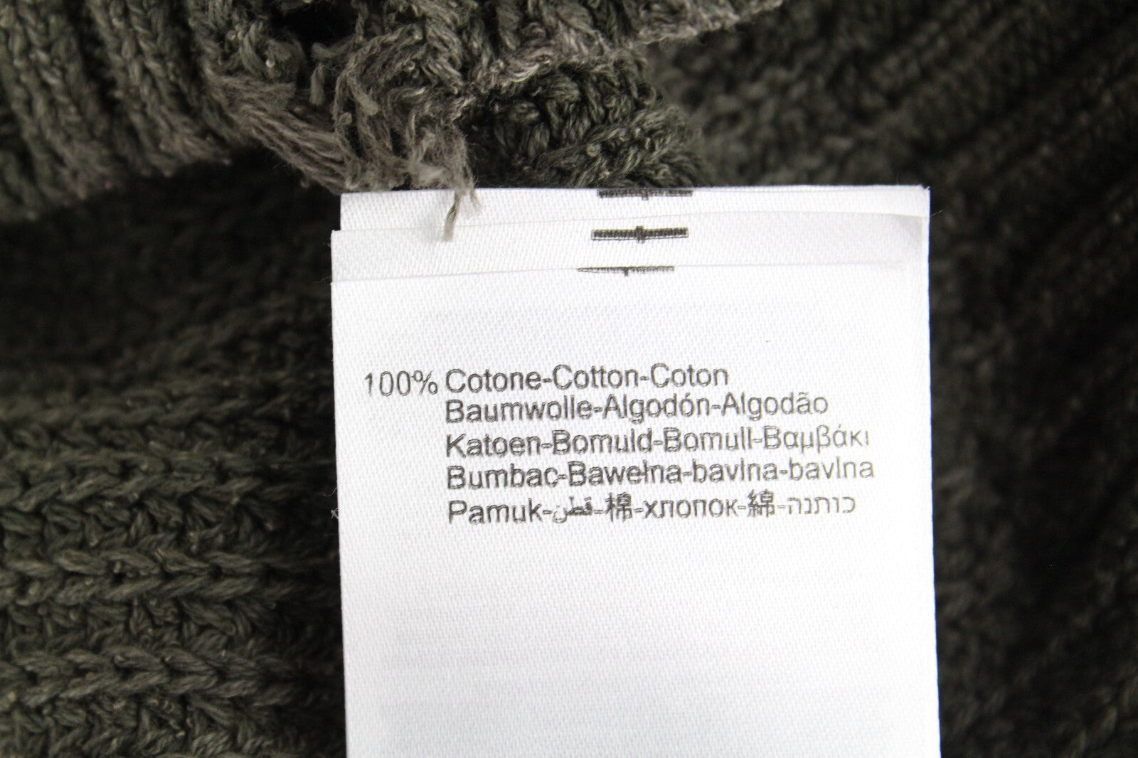 REPLAY Mens XL Green Jumper Ripped Cotton Knitted Long Sleeve Sweater Casual