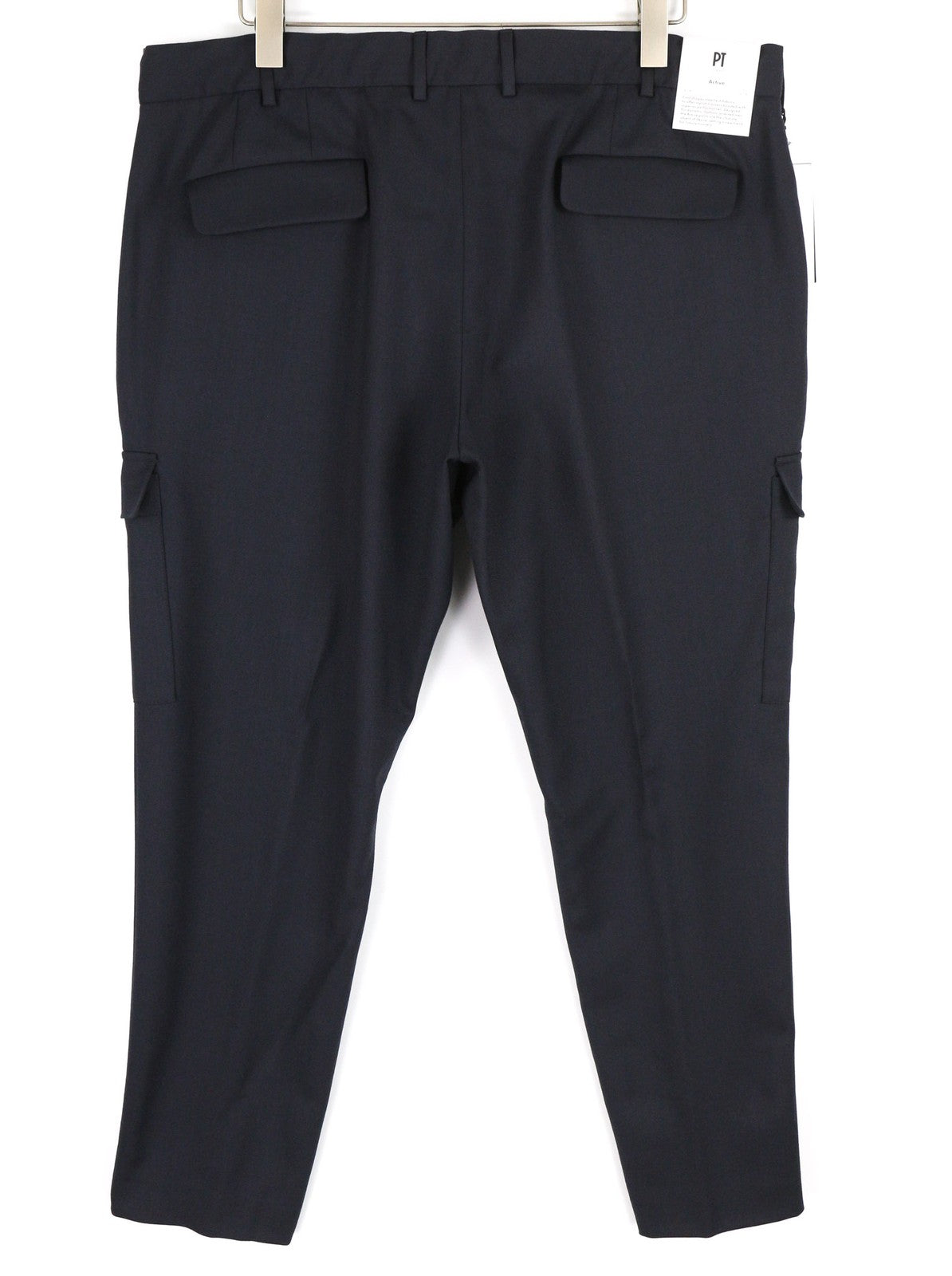 PT TORINO Lamda Men Trousers 58 W40 Fleece Wool Blend Zipper Tapered Fit Dark