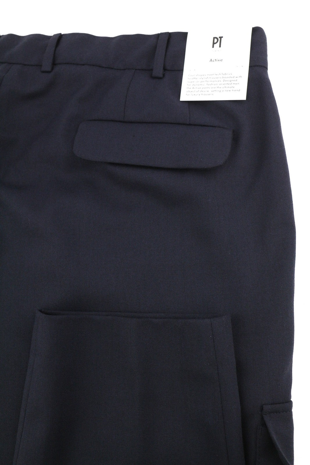 PT TORINO Lamda Men Trousers 58 W40 Fleece Wool Blend Zipper Tapered Fit Dark