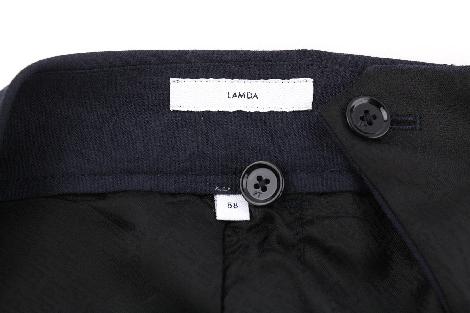 PT TORINO Lamda Men Trousers 58 W40 Fleece Wool Blend Zipper Tapered Fit Dark