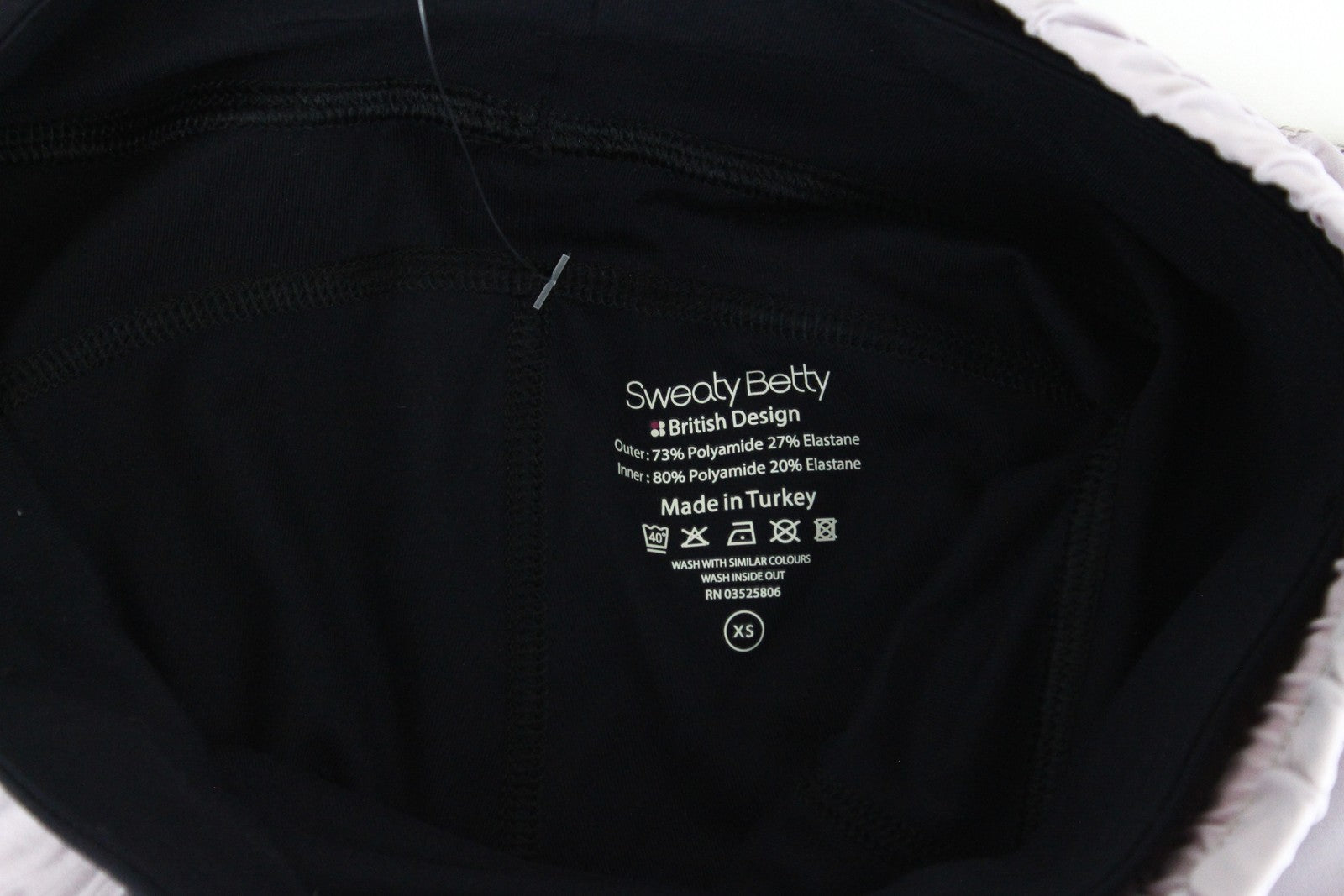 SWEATY BETTY Aerial 2in1 Women's Shorts XS Purple Black Stretch Layered Gym