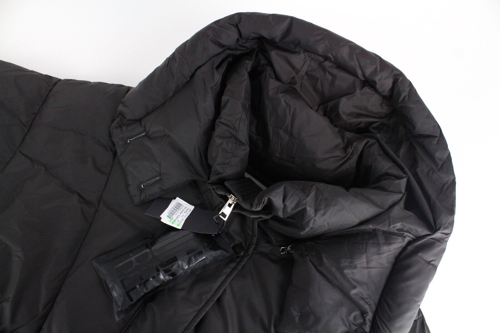 REPLAY Womens Jacket M Dark Brown Hooded Padded Zip Snaps Long Sleeves RRP€249