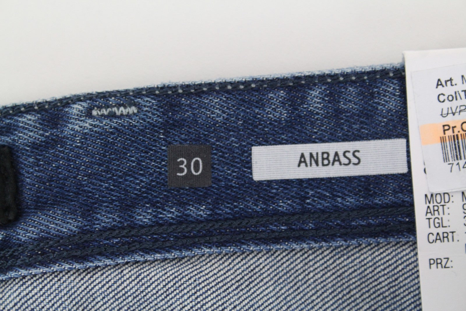 REPLAY Anbass Mens Jeans W30/L34 Blue Washed Cotton Slim  Stretchy Ripped