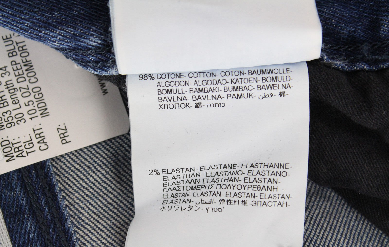 REPLAY Anbass Mens Jeans W30/L34 Blue Washed Cotton Slim  Stretchy Ripped