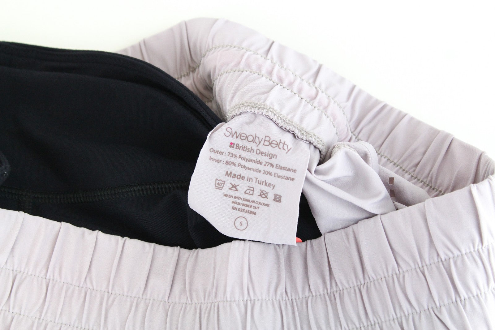 SWEATY BETTY Aerial 2in1 Women's Shorts S Purple Black Active Layered Running