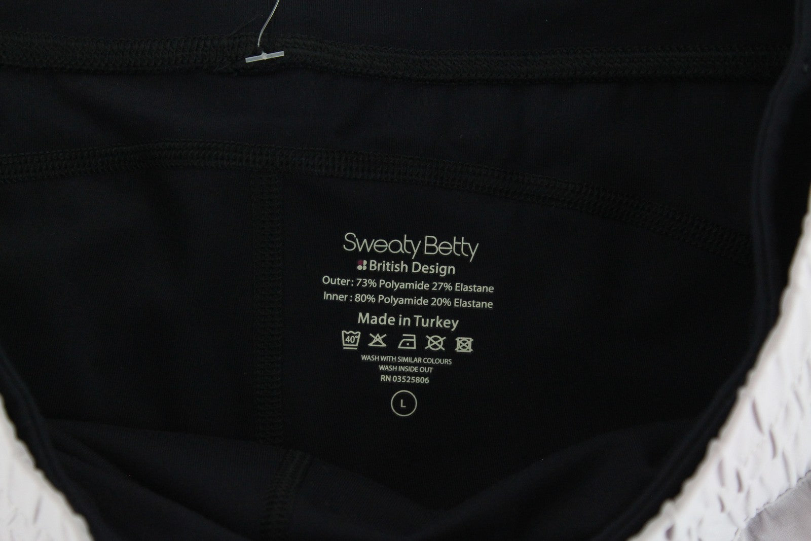 SWEATY BETTY Aerial 2in1 Women's Shorts L Purple Black Sports Logo Stretch