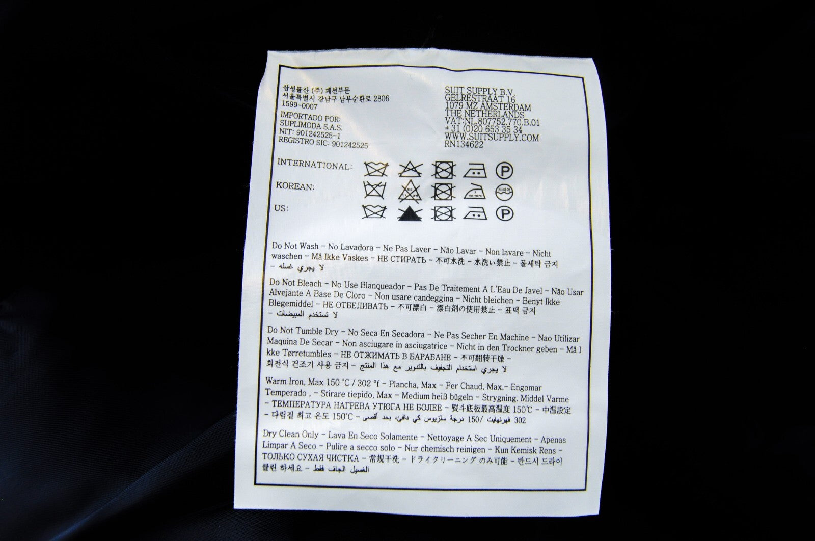 „SUITSUPPLY Vicenza“ vyriškas paltas, UK48R, tamsiai mėlynas, vilnonis, kašmyro, vieneilis, su pamušalu 