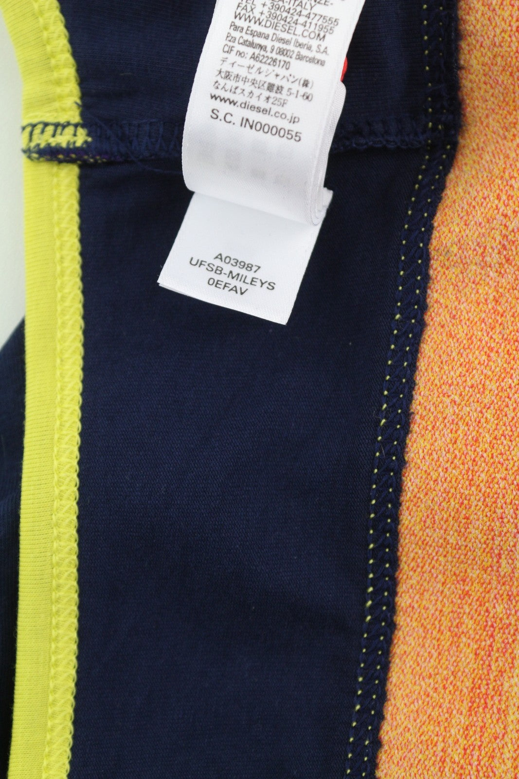 DIESEL Ufsb-Mileys Womens Sports Bra L Sleeveless Round Neck Stretchy  Blue