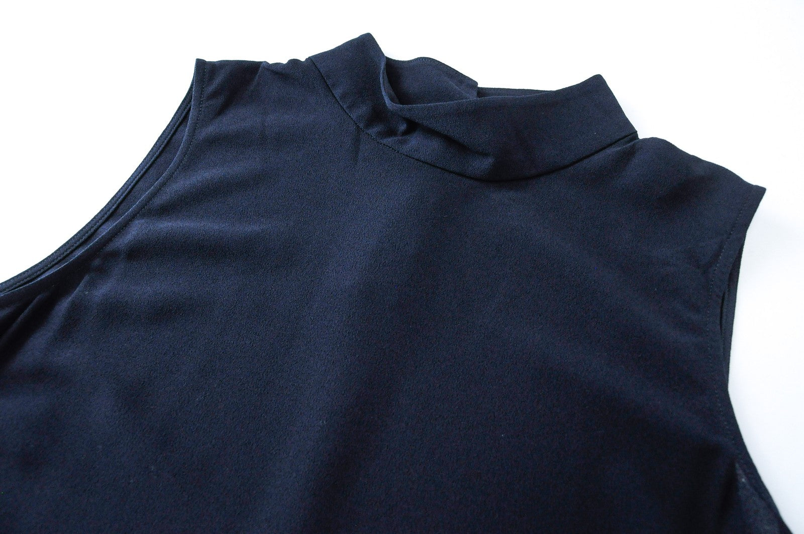 SUISTUDIO Georgie Womens Blouse UK12 Navy Sleeveless Lightweight Round Neck